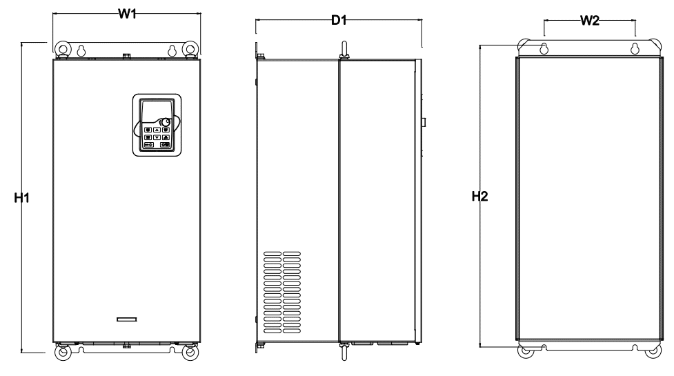frekvenčný menič GD200A montáž na stenu 37kW až 132kW